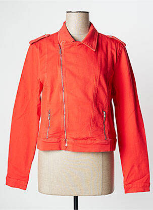Veste casual coupe droite rouge ONE STEP femme