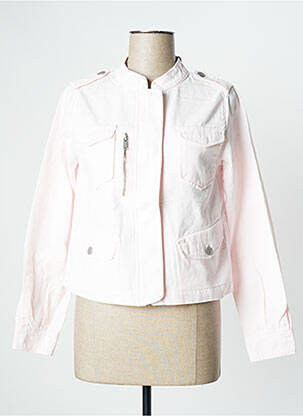 Veste casual coupe droite rose IKKS femme