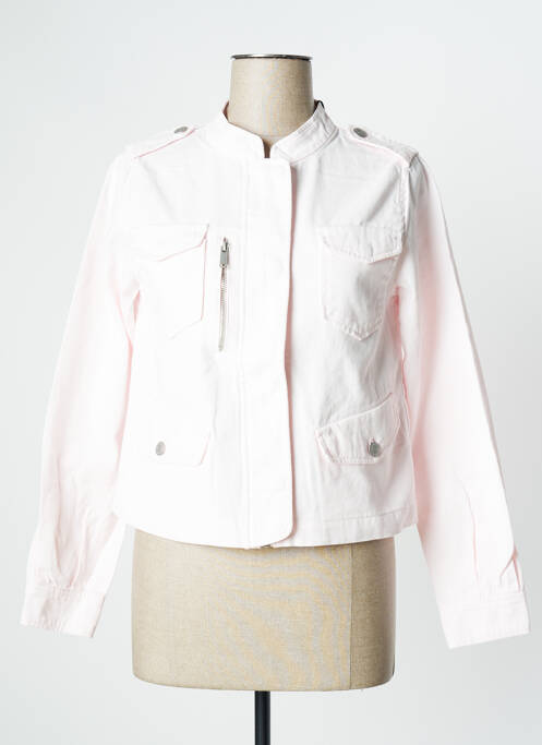 Veste casual coupe droite rose IKKS femme
