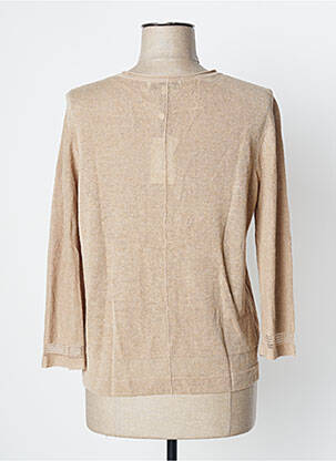 Gilet manches longues col rond beige SANDWICH femme