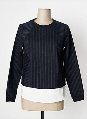 Sweat-shirt stretch manches longues noir SANDWICH femme