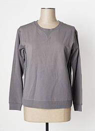 Sweat-shirt stretch manches longues gris SANDWICH femme