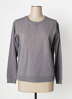 Sweat-shirt stretch manches longues gris SANDWICH femme