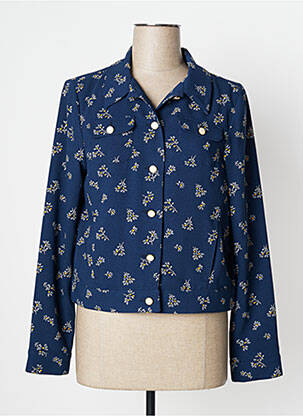 Veste casual col chemisier bleu I.CODE (By IKKS) femme