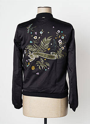 Blouson finition bords-côtes noir IKKS femme