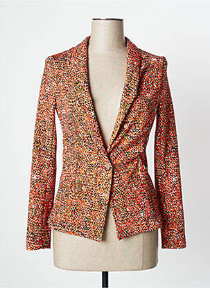 Blazer finition intérieure biaisée orange ONE STEP femme