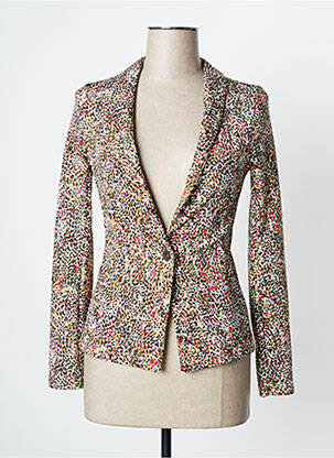 Blazer finition intérieure biaisée marron ONE STEP femme