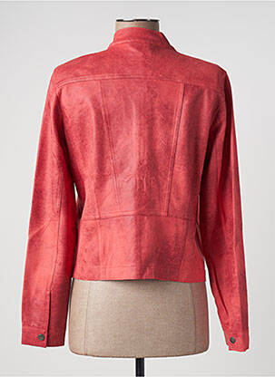 Veste simili cuir poches rouge SANDWICH femme