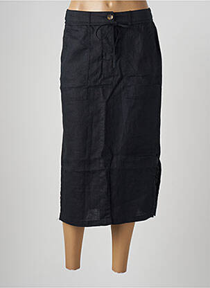 Jupe mi-longue coupe droite noir SANDWICH femme