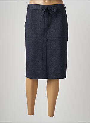 Jupe mi-longue stretch bleu SANDWICH femme
