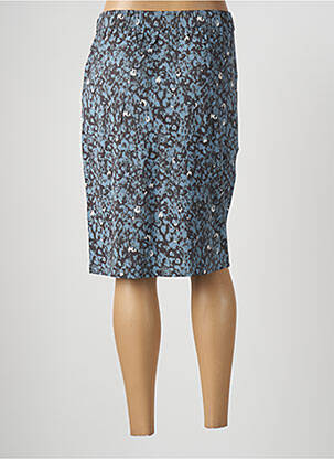 Jupe mi-longue stretch bleu SANDWICH femme