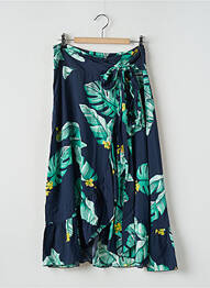 Jupe mi-longue fermeture zip latéral bleu SANDWICH femme