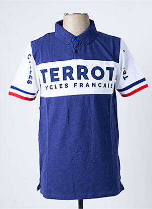 Polo coupe droite manches courtes bleu TERROT homme