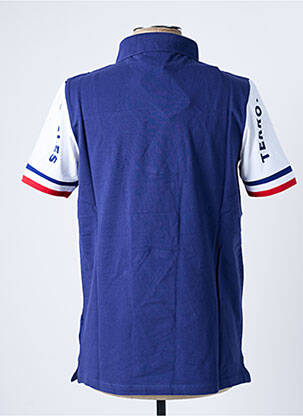 Polo coupe droite manches courtes bleu TERROT homme