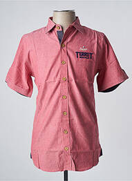 Chemise manches courtes coupe cintrée rouge TERROT homme