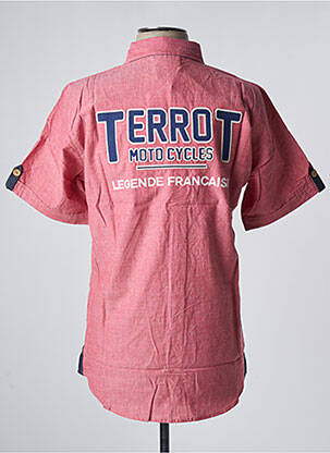 Chemise manches courtes coupe cintrée rouge TERROT homme