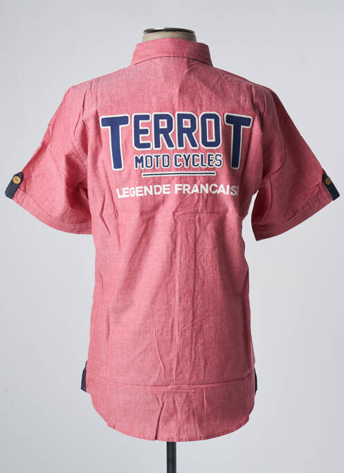 Chemise manches courtes rouge TERROT homme