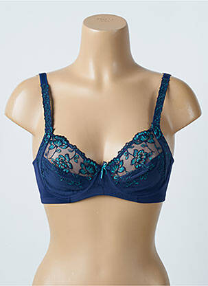 Soutien-gorge broderie haut soutien-gorge emboitant bleu DAMART femme