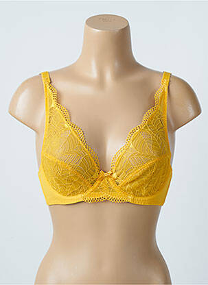 Soutien-gorge tissage dentelle haut soutien-gorge emboitant jaune DAMART femme