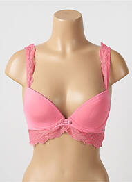 Soutien-gorge tissage dentelle haut soutien-gorge emboitant rose STEFFY femme