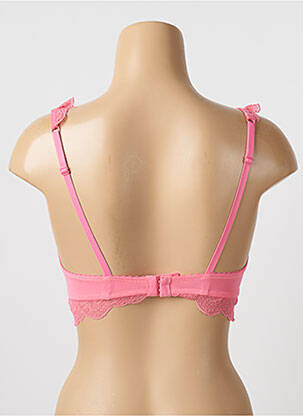 Soutien-gorge tissage dentelle haut soutien-gorge emboitant rose STEFFY femme