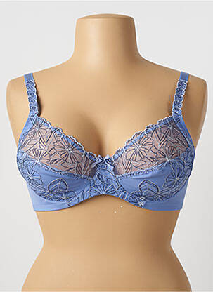 Soutien-gorge broderie haut soutien-gorge emboitant bleu DAMART femme