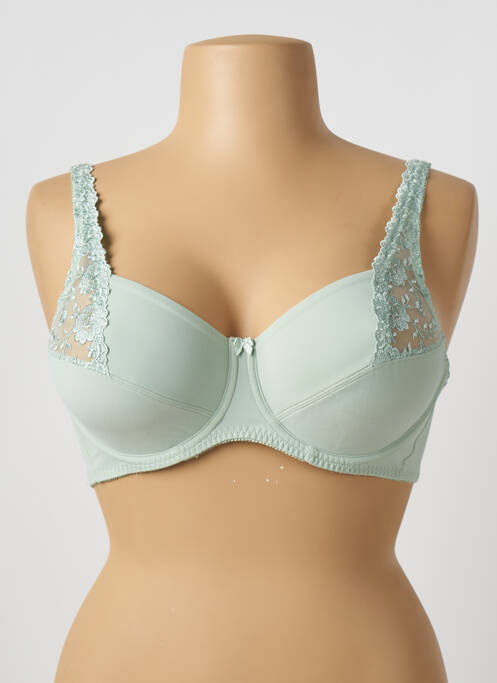 Soutien-gorge tissage dentelle haut soutien-gorge emboitant vert DAMART femme