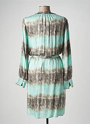 Robe mi-longue imprimé fantaisie manches longues vert MARC AUREL femme