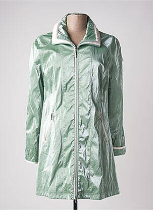 Imperméable fermeture zippée sur le devant sans capuche vert GREEN GOOSE femme