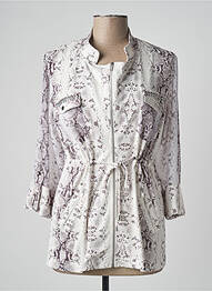 Veste casual col rond beige FUEGO WOMAN femme