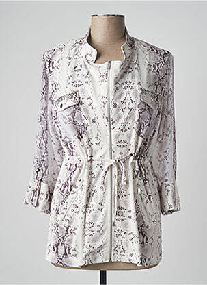 Veste casual col rond beige FUEGO WOMAN femme