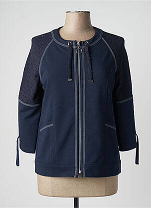 Veste casual col rond bleu THOMAS RABE femme