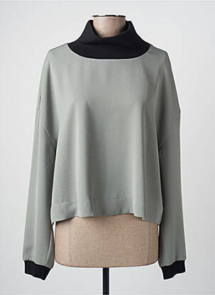 Top coupe fluide manches longues vert MARC AUREL femme