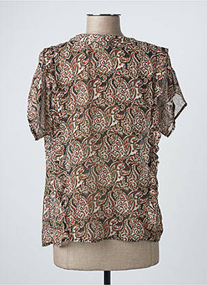 Blouse imprimé fleurs manches courtes beige MERI & ESCA femme