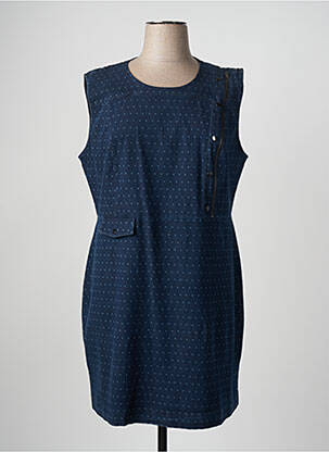 Robe mi-longue coupe fluide sans manche bleu ANANKE femme