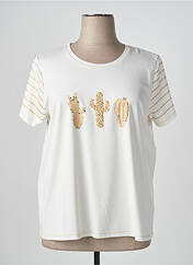 T-shirt beige LEO & UGO pour femme seconde vue