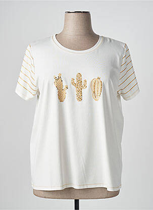 T-shirt beige LEO & UGO pour femme