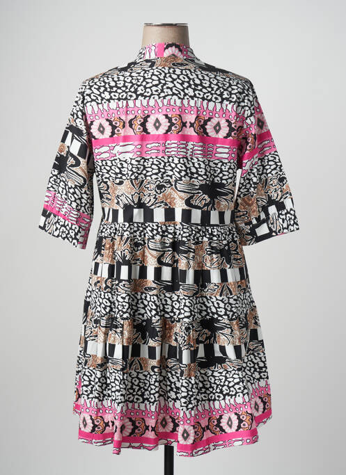 Robe mi-longue rose LEO & UGO pour femme