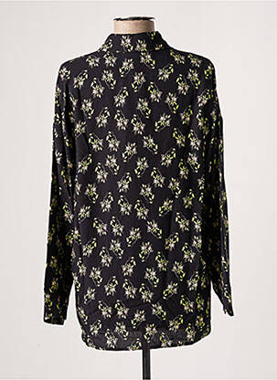 Chemisier imprimé fleurs manches longues noir SIGNE NATURE femme