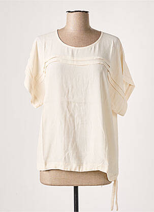 Blouse manches courtes manches courtes beige SIGNE NATURE femme