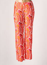 Pantalon large tissage popeline taille normale orange SIGNE NATURE femme