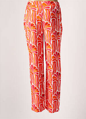 Pantalon large tissage popeline taille normale orange SIGNE NATURE femme