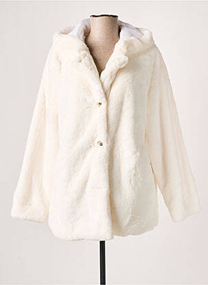 Manteau court blanc AGATHE & LOUISE pour femme