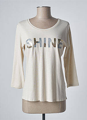 Top coupe cintrée manches 3/4 beige BETTY BARCLAY femme