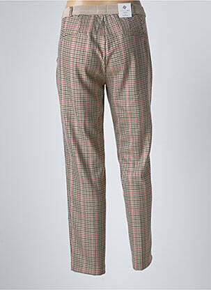 Pantalon chino fermeture zippée sous rabat boutonné taille normale beige PARA MI femme