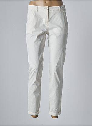 Pantalon chino fermeture zippée sous rabat boutonné taille normale beige BETTY BARCLAY femme