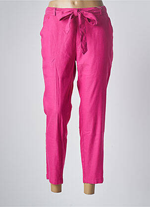Pantalon 7/8 taille élastique taille normale rose PARA MI femme