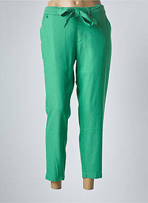 Pantalon 7/8 taille élastique taille normale vert PARA MI femme