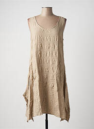 Robe mi-longue sans manche sans manche beige G!OZE femme