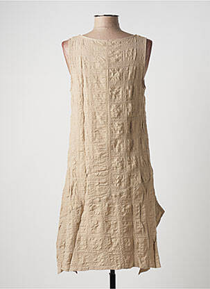 Robe mi-longue sans manche sans manche beige G!OZE femme